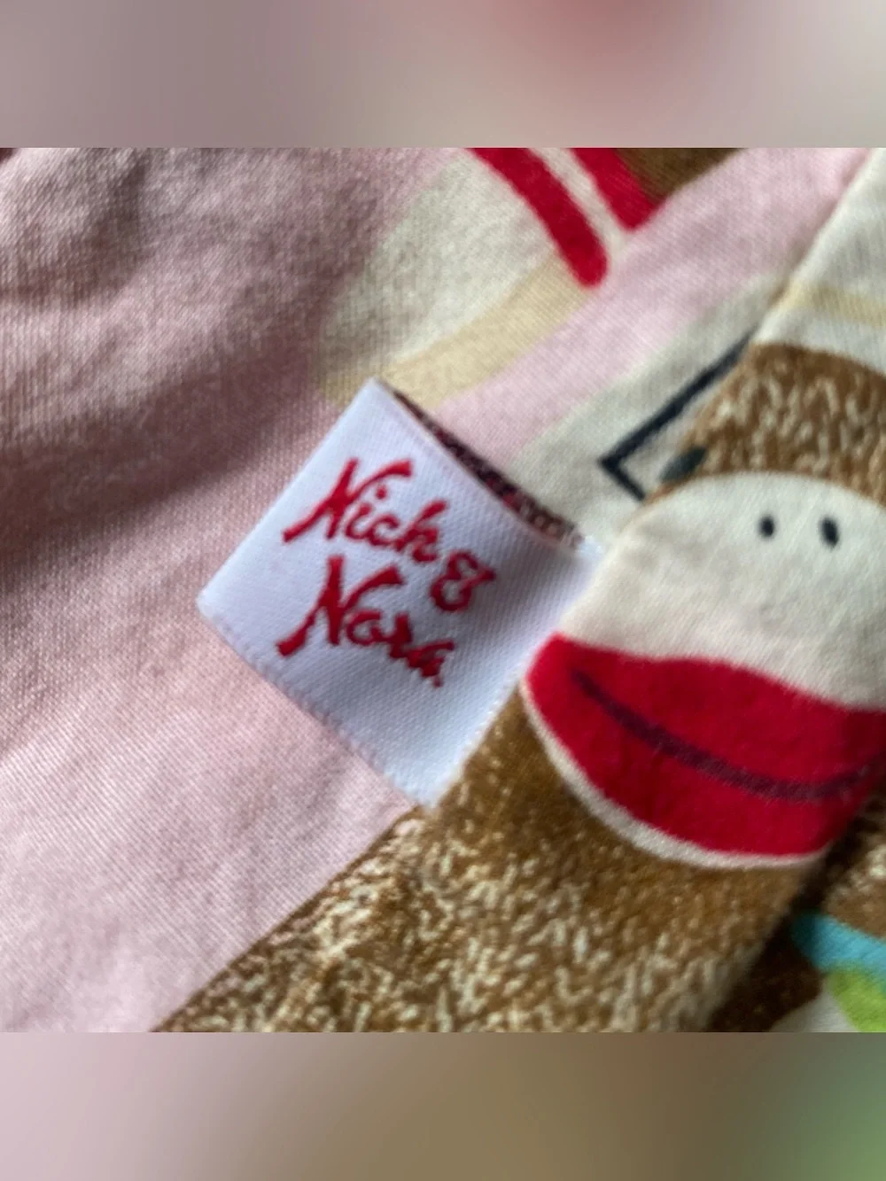 Nick & Nora Pink Women’s Sock Monkey Pajama Set L - Picture 5 of 13